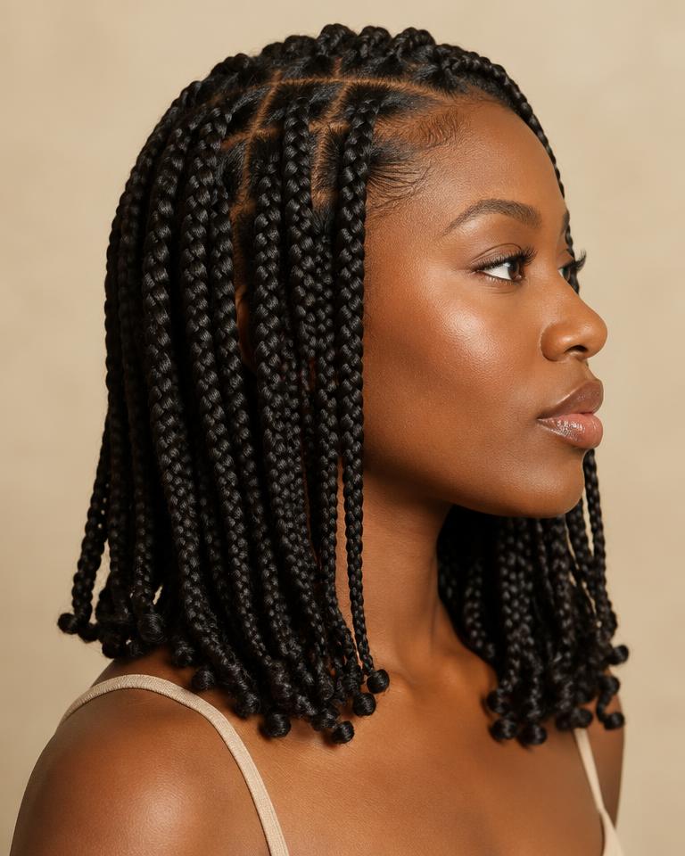 box braids by Crown & Coil